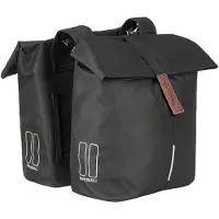 Basil City - Dubbele fietstas - Zwart - 32 Liter - Waterafstotend -
