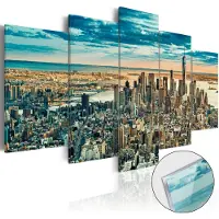 Artgeist Schilderijen Op Canvas - Afbeelding op acrylglas - NY: Dream City [Glass] 200x100 - Schilderij