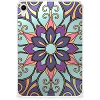 B2Ctelecom Apple iPad mini 6 (2021) Siliconen Hoesje Purple Flower