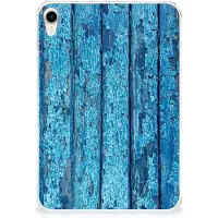 B2Ctelecom Apple iPad mini 6 (2021) Silicone Tablet Hoes Wood Blue