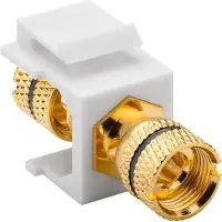 Logilink Keystone module met draaiklemmen voor luidsprekerkabel (zwart) / wit