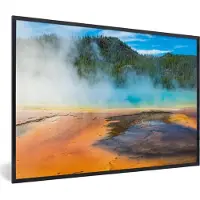 PosterMonkey Fotolijst incl. Poster - Yellowstone Nationaal Park Amerika - 90x60 cm - Posterlijst