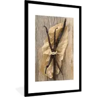 PosterMonkey Fotolijst incl. Poster - Een bundeltje van vanille op papier - 60x90 cm - Posterlijst