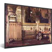 PosterMonkey Fotolijst incl. Poster - De Egyptische weduwe - Lawrence Alma Tadema - 80x60 cm - Posterlijst