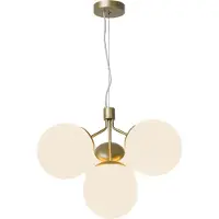 Nordlux 4 Lichts Hanglamp Ivona Goud Met Wit Glas