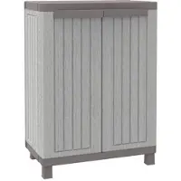 Terry Store-Age Terry C-Wood 680, huishoudschuif, bijzettafel, opbergkast, kunststofkast, grijsbruin