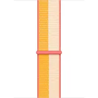 Apple Watch 42/44/45 mm Nylon Sport Loop Horlogeband Mais/wit
