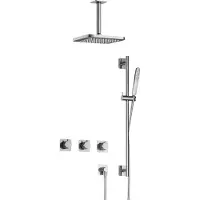 Hotbath Gal IBSGL70CR inbouwdouche met plafondbuis en glijstang chroom