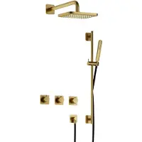 Hotbath Gal IBSGL70BBP inbouwdouche met glijstang geborsteld messing PVD