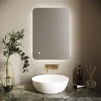 Hotbath Badkamerspiegel 70x50 cm incl led en spiegelverwarming ip44