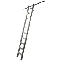 Krause kastenladder, aluminium, met 2 paar inhanghaken/opberghaken, 12 treden