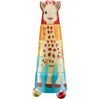 Sophie La Girafe Sophie de giraf Reuze Stapeltoren - Kinderspeelgoed - Kraamcadeau - Babyshower cadeau - Vanaf 10 maanden - Tot 56 cm hoog - 5-Delig