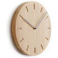 Applicata Watch Out wandklok eiken eiken-grijs