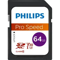 Philips FM64SD65B - SDXC kaart 64GB - Class 10 - UHS-I U3