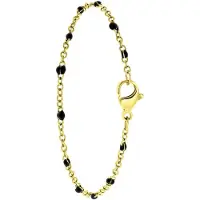 Lucardi Armband 'Selene' goud / zwart