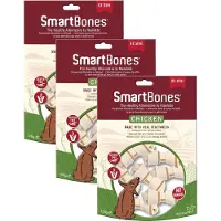 Smartbones Chicken Classic Bone Chews - Hondensnacks - 3 x Kip 18 stuks Mini