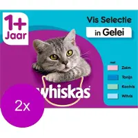Whiskas Multipack 1+ Vis Selectie In Gelei - Kattennatvoer - 2 x ( 40 x 100 g)