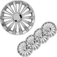 Pricenet Wieldoppen 4 st Meridian 15'' zilverkleurig