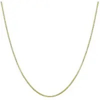 Lucardi Dames Ketting venetiaanse schakel 0,45mm - 14 karaat goud - Ketting - Cadeau - 42 cm - Geelgoud