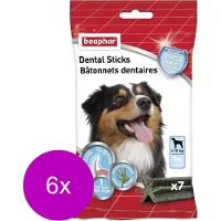 Beaphar Dental Sticks Middel/Grote Hond - Hondensnacks - 6 x 182 g 7 stuks