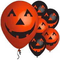 Usorteret - 6 latex pompoen ballonnen 27cm - Decoratie > Ballonnen