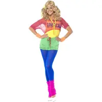 Smiffys "Jaren 80 sportinstructeur kostuum voor vrouwen - Verkleedkleding - Small"
