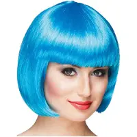 Fun Pruik bobline icy blauw (icy blue)