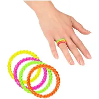 Widmann Set neon ringen (neon oranje, groen, geel en pink)