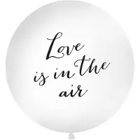Party Deco Partydeco - Megaballon Love is in the Air wit/zwart