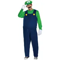 Disguise Vermomming Luigi Deluxe volwassen kostuum heren groen L/XL (42-46)