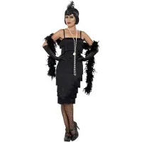 Smiffys - Flapper Kostuum - L - Zwart