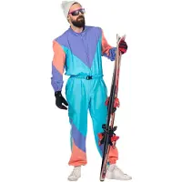 Wilbers Vintage Sports Ski - 100% Polyester - Carnavalskleding heren grote maten | Maat 50 |