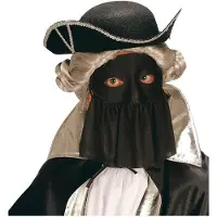 Widmann Venetiaans oogmasker zwart met sluier