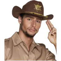 Boland Sheriff hoed deco bruin (bruin en goud)