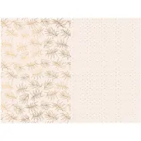 Party Deco Set 2 rollen Inpakpapier Metallic Roze/Goud Bladeren en Stippen