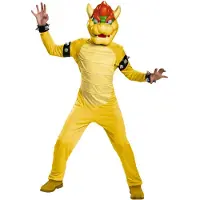 Disguise Bowser Deluxe Kostuum, Groot (10-12)