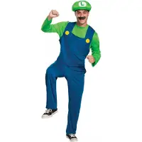 Disguise Nintendo Super Mario Brothers Luigi Classic Kostuum - XL - Blauw/Groen