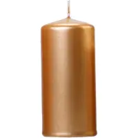 Party Deco Gouden Cilinder Kaars 120x60mm - Sfeervolle Decoratie