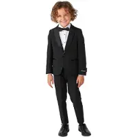 Opposuits kostuum Jet Set Black zwart Jongens Polyester Reverskraag Effen - maat 122/128