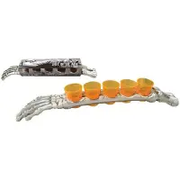 Espa Skeleton bedienings arm shotglaasjes (naturel en oranje)