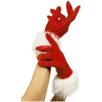 Smiffy Kerst handschoenen kort