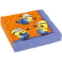 Globos Nordic Minion Servetten (geel, blauw en oranje)