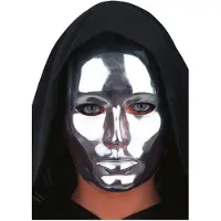 Carnival Toys Verkleedmasker Metallic Zilver One-size