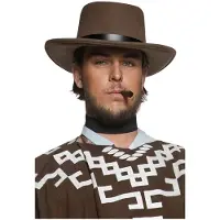 Smiffys Heren cowboy verkleed hoed Clint - bruin - western accessoires