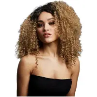 Fever Pruik Lizzo Dark Brown Camel (camel bruin, 40 cm)