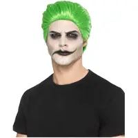 Smiffy Slicked Trickster Pruik Groen