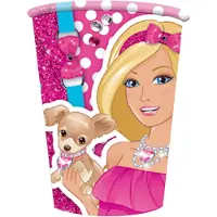 Globos Nordic Feestbekers Barbie 200 Ml Plastic Roze 8 Stuks