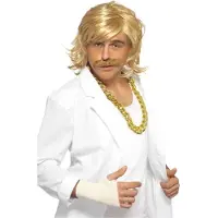 Smiffys Show Host pruik met snor