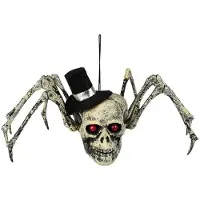 Boland Halloween Decoratie Spinnenschedel Zwart / Wit 23 X 29 X 14 Cm