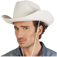 Boland - Hoed cowboy Rodeo wit Wit - 59 - Volwassenen - Unisex - Cowboy - Indiaan